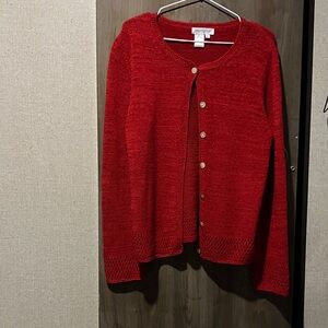 Coldwater Creek Red Women's Cardigan